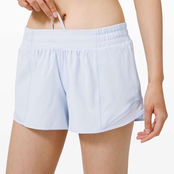 LULULEMON Hotty Hot Shorts Daydream Blue Low Rise LR 4” Like New Running Size 4 - Picture 3 of 15